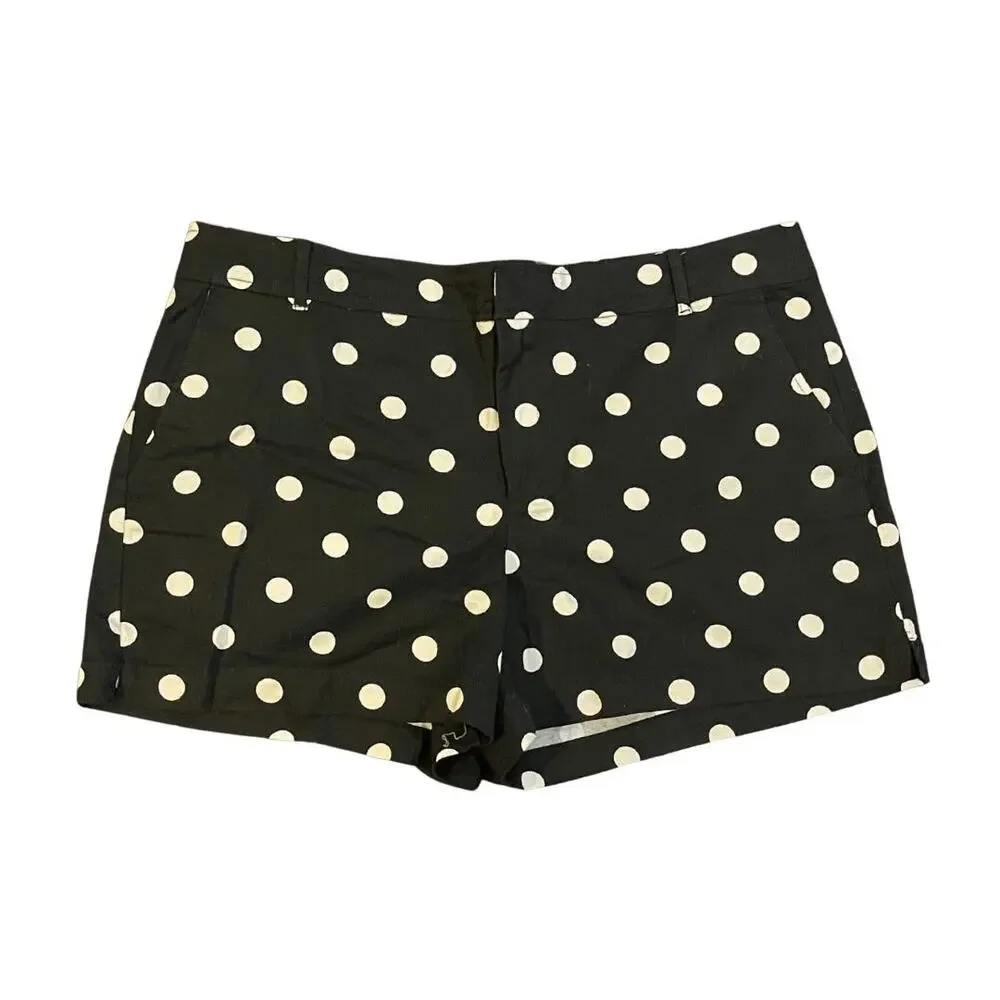Ny&C Polka Dot Chino Shorts Size 16 Casual Vacation Preppy Chic - Picture 1 of 4
